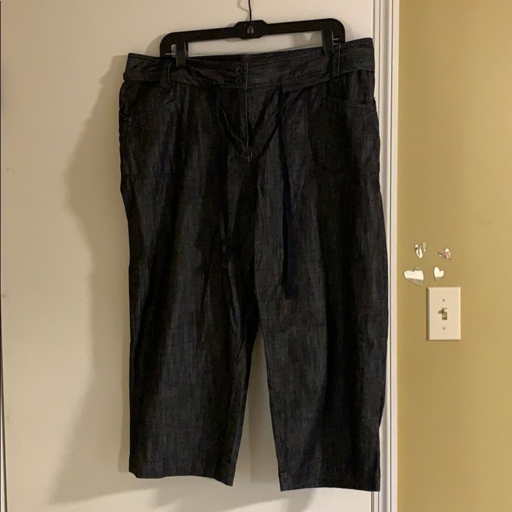 Liz & Co Wide-leg Crop Pants